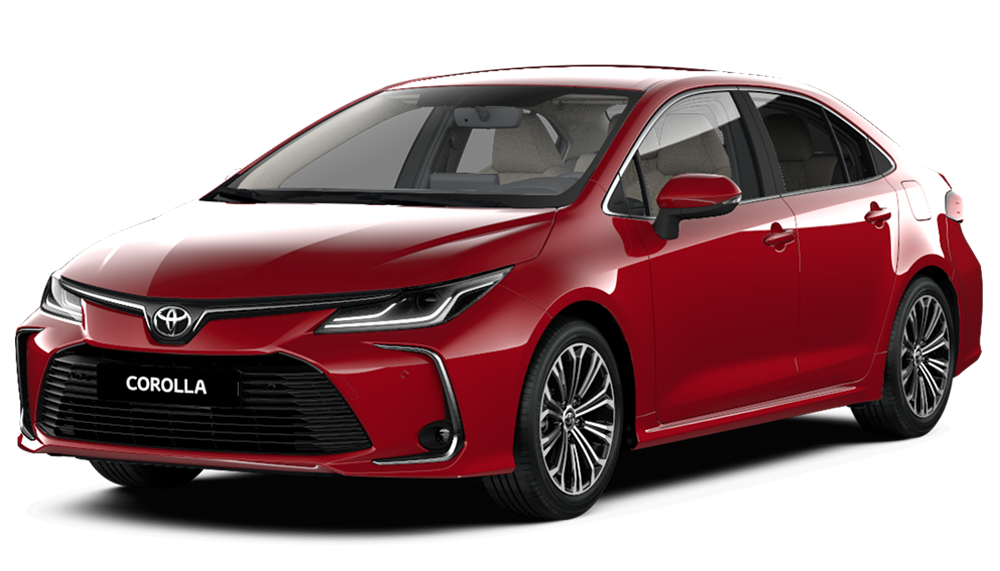 Белая Toyota Corolla 2021